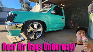 Minitruck Vlog Episode 6 - Bagged Minitruck Build - 4 Link Crossmember