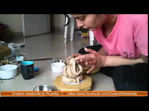 Make eco-friendly Ganesha using paper mache clay - Part I Make eco-friendly Ganesha using paper mache clay - Part I