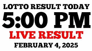 Lotto Result Today 5PM Draw February 4, 2025 PCSO LIVE Result