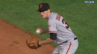 SF@CHC Gm1: Tomlinson dives to snag a sharp grounder