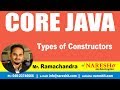 Types of Constructors | Core Java Tutorial | Mr. Ramachandra