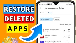 how to restore deleted apps on android in tamil