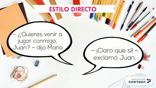 Diálogo escrito: estilo directo e indirecto