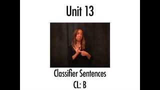 ASLonline2 Unit 13 - Classifier Sentences Movies: CL B