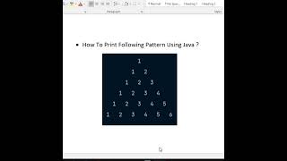 Program to print number pyramid pattern in java | #java