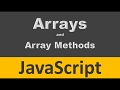 JavaScript Arrays Tutorial for Beginners | JavaScript Array Methods | Array in JavaScript Tutorial