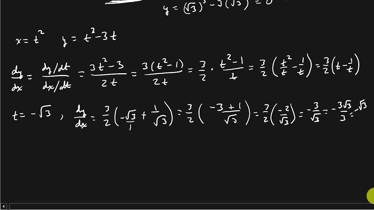 Calculus - Calculus With Parametric Curves - YouTube