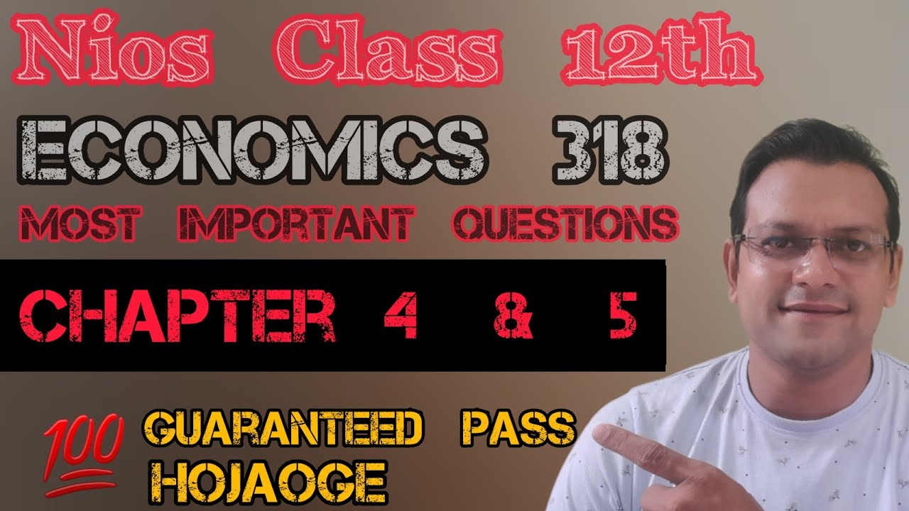 Nios Class 12th Economic 318 Important Questions With Solved Answers ...