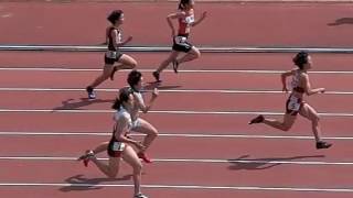 2017静大春季サーキット　女子100m　3組スローモーション