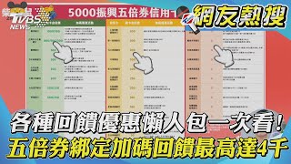 各種回饋優惠懶人包一次看! 五倍券綁定加碼回饋最高達4千｜TVBS新聞｜網友熱搜