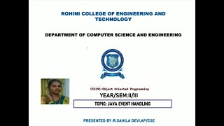 CS3391 Java Event Handling