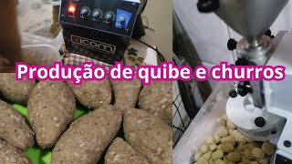 Produção de quibe e churros na modeladora eicom// Mostrei a receita de churros