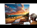 Yellowstone's Cycle of Life: A Stunning Landscape Painting Timelapse