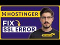 How To Fix Ssl Error In Hostinger 2026 | Hostinger Ssl Error