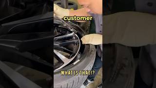 Mechanic Discovers Shocking Secret Inside a Car Wheel! 😱🔧 #shorts