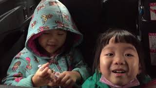 陳莘亞5歲7個月-李妍葶3歲車上玩樂-2017年11月25日