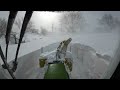 blizzards dropped 3 feet of snow in 4 days. how to clear 5 foot snowdrifts with the john deere 322