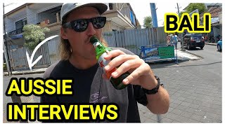 😂 Interview Aussies in BALI, Garlic Lane, Legian