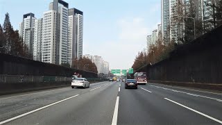 Seoul Driving Tour 서울 경부고속도로 강남부근 한남대교 동국대 주변 드라이브 영상