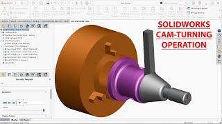 SolidWorks CAM turning operation-Generate NC Code