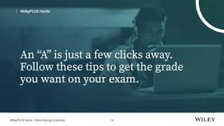 Using WileyPLUS to Study for Exams