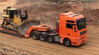 Loading And Transporting The Caterpillar D8T Dozer - Sotiriadis/Labrianidis