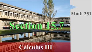 Math 251 - Section 15.7 - Cylindrical Coordinates (1 of 3)