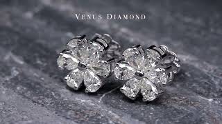 ต่างหูเพชร Pear 12 pcs / 1.81 ct สี F ความสะอาด VVS