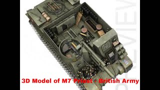 3D Model of M7 Priest - British Army