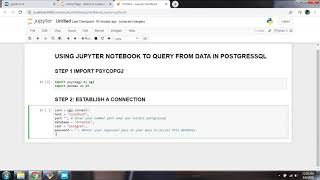 USING JUPYTER NOTEBOOK TO QUERY FROM DATA IN POSTGRESSQL