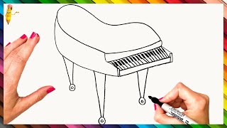 How To Draw A Piano Step By Step 🎹 Piano Drawing Easy