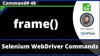 frame() Command - Selenium WebDriver