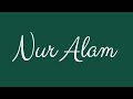 Learn how to Sign the Name Nur Alam Stylishly in Cursive Writing