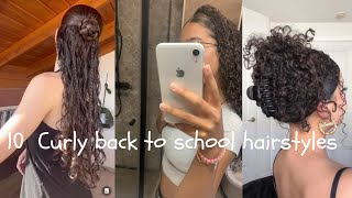 Easy and cute back to school hairstyles for curly haired girls!! 💗