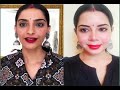 I followed Sonam Kapoor's vogue makeup tutorial from 90's bollywood by #styleYou