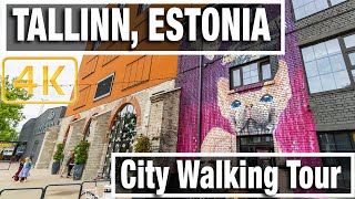 4K City Walks: Tallinn, Estonia - Telliskivi and Market -   - Virtual Walk Walking Treadmill Video