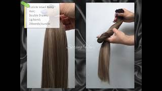 Balayage Brown Prebonded Capsule Ktip Flat Tip Extensions Top Quality Cuticle Intact Remy Human Hair