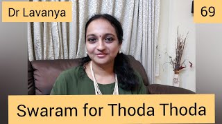 | Swaram for Thoda thoda malarndhadhenna | Indira | Dr Lavanya | Voice culture Trainer | Notations