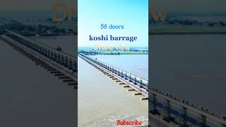 Koshi Barrage Of Nepal Full Drone View #shortsfeed #shorts