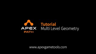 Unity Tutorial Apex Path Multi Level Geometry