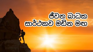 ජීවන බාධක සාර්ථකව මඩින මඟ