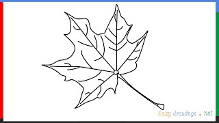 How To Draw A Fall Leaf Step by Step for Beginners