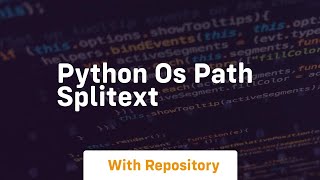 python os path splitext