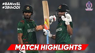 Bangladesh vs Sri Lanka World Cup 2023 38th Match Highlights | Shakib 82 Runs in 65 Balls Highlights