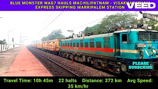 57229⇒17219 Machilipatnam  Visakhapatnam Express मचिलीपट्णम   विशाखपट्टणम एक्सप्रेस #indianrailways