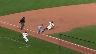 LAD@SF: Ellis cuts down Pence trying to advance