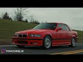 bmw e36 323i m3 clone nye cruising 4k e36 bmw hellrotred