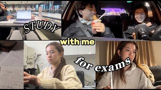 STUDY VLOG; come study with me and my friends during exam week:)