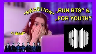 REACTION to „RUN BTS (달려라 방탄￼)“ and „FOR YOUTH“ by BTS (방탄소년단)￼
