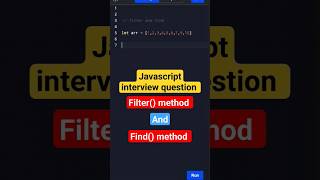 filter and find method ✅ | filter () vs find() method | javascript interview questions | React js